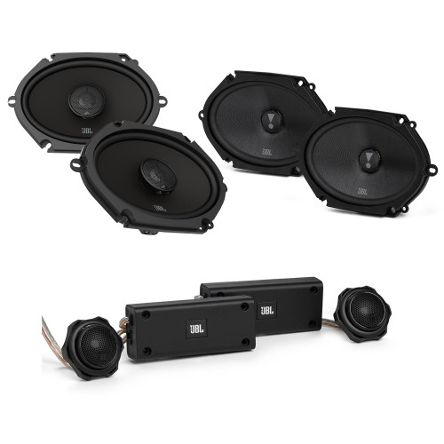 JBL - STADIUM52F 5 1/4" Coax Car Audio Speakers (Pair) w/ STADIUM962C 6" x 9" 2-Way Car Audio Component Speakers (Pair)