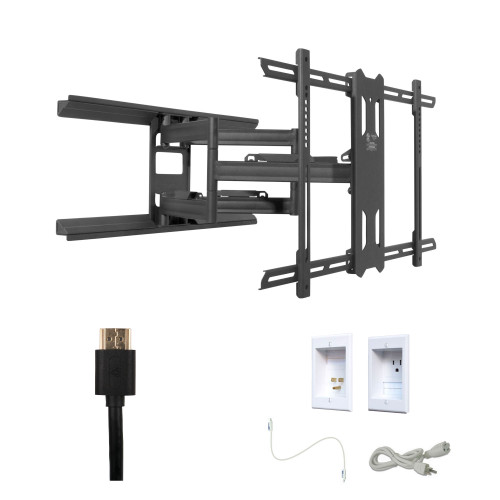 Kanto PDX680 Tv Mounting package W/ Single outlet thru wall power kit