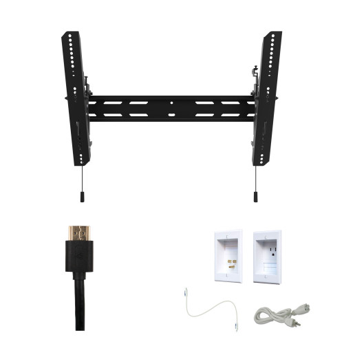 Kanto PT300 Tv Mounting package W/ Single outlet thru wall power kit