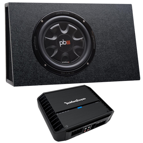 Rockford Fosgate P300X1 Amplifier compatible with Powerbass PS-WB101T 10" Loaded Enclosure