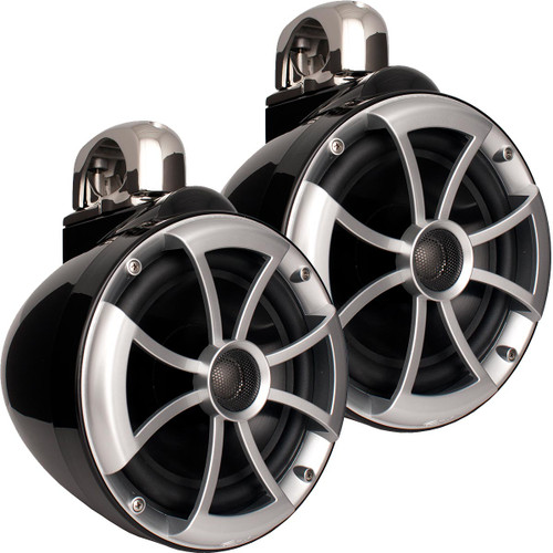 Wet Sounds 2) ICON 8 Fixed Clamp Tower Speakers - Pair Black - Used Very Good
