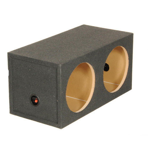 Qpower Dual 12" Sealed Subwoofer Box - Unloaded