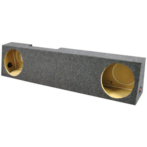 Qpower QDODGE10MEGA Dual 10" Subwoofer Box for Dodge Mega Cab 2006-2015 (Behind Seat) - Unloaded
