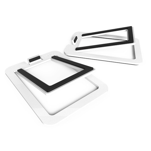 Kanto S2W Desk Top Speaker Stands Pair with 16 Degrees of Tilt & Foam, White