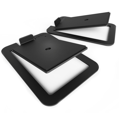 Kanto S4 Medium Desk Top Speaker Stands with 16-Degrees of Tilt & Mounting Hole Pair, Black