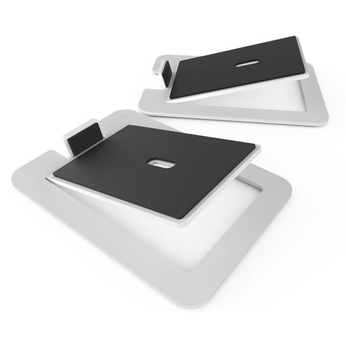 Kanto S6W Large Desk Top Speaker Stands with 16-Degrees of Tilt & Mounting Hole Pair, White