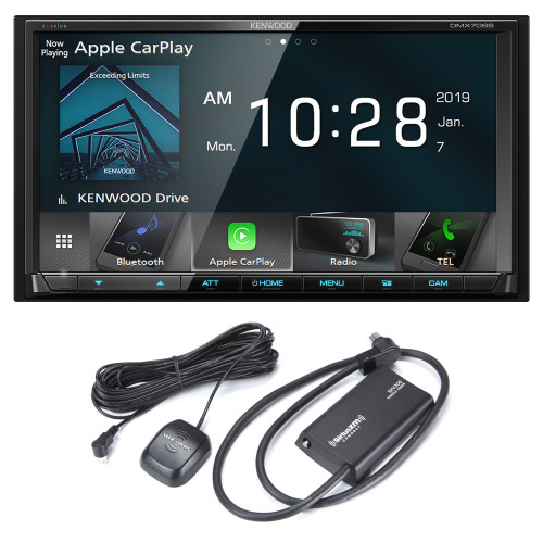 Kenwood DMX706S Digital Media Receiver Compatible With Apple CarPlay & Android Auto and SXV300v1 Sirius XM Tuner