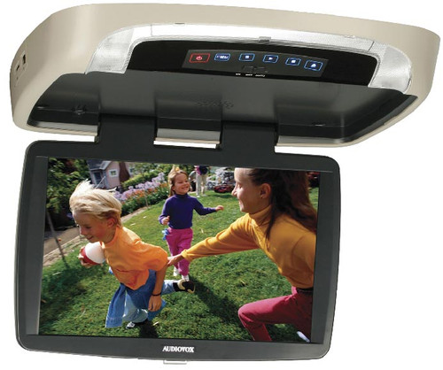 Audiovox VOD129 12.1" LCD Overhead Monitor with Built-In DVD Player & Two Fold Flat Wireless Headphones - Used, Good