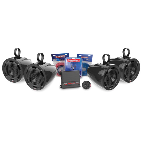 MTX Audio BORVKIT2 Universal UTV 4 Speaker Package With Bluetooth Controller - Used Good