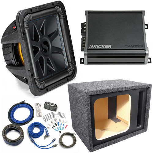 Kicker 44L7S122 Single 12 Inch Square L7 Loaded Vented Enclosure