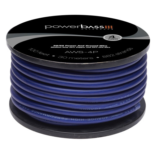 PowerBass AWS-4P - 4 Gauge 100 Feet Power Wire Spool