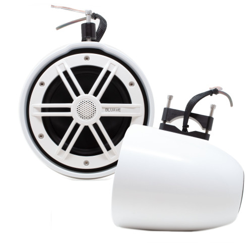BLUAVE XT-65w XT-65 6.5" Tower Speaker Pods (WHITE) With Adjustable Clamp