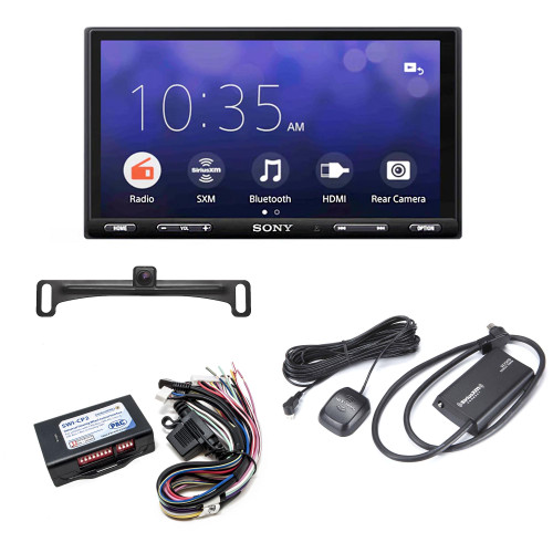 Sony XAV-AX5600 6.95' Digital Media Receiver compatible with Bluetooth, Android Auto, and Apple Car Play with Backup Camera, Steering Wheel Control, and Satellite Radio Tuner Kit