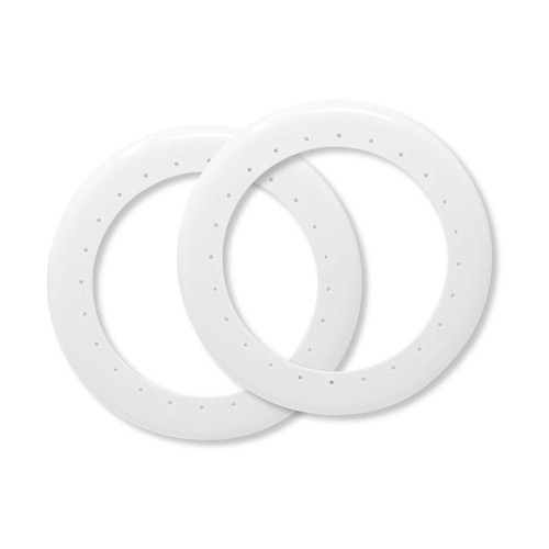 Waves And Wheels S1-W White Speaker Spacers, Pair 1" Od 8" X Id 5.5" - Open Box