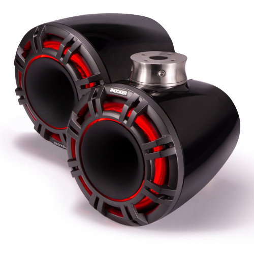 Kicker 47KMFC11 11" Black Horn-Loaded Tower Speakers with Flat-Mount Tower Adapters - Used Good