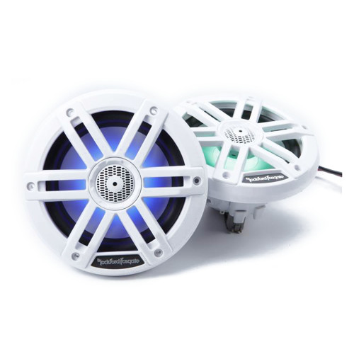 Rockford Fosgate M1-6 6” Color Optix Marine 2-Way System- 75 Watts Rms, 300 Watts Peak, White Grilles Included - Used Very Good