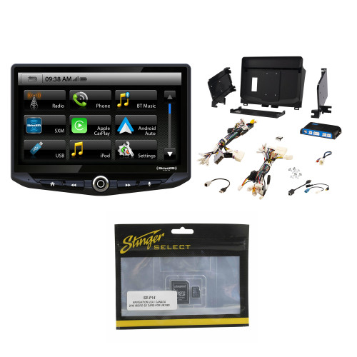 Stinger Heigh10 10" In-dash Infotainment System compatible with Apple CarPlay & Android Auto, Includes Navigation Card & Installation Kit compatible with 2014-21 Tundra