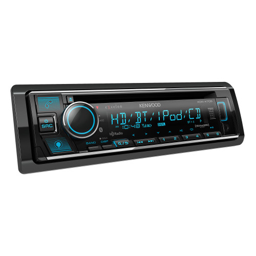 Kenwood eXcelon KDC-X705 Bluetooth HD radio Dual rear USB single