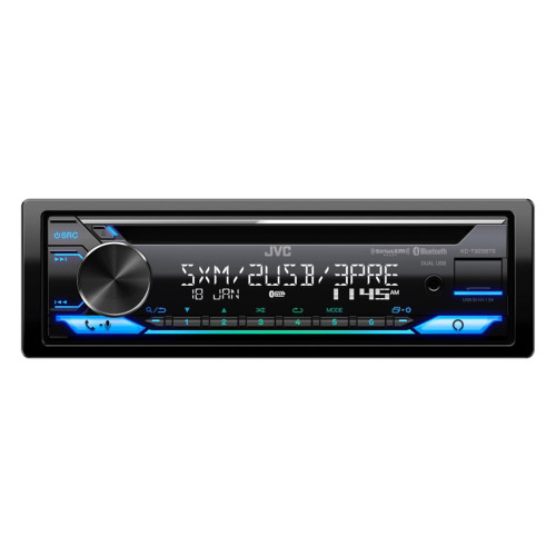 JVC KD-T925BTS CD Receiver featuring Bluetooth® / Front & Rear Dual USB / Sirius XM / Amazon Alexa / 13-Band EQ / Variable-Color Illumination /JVC Remote App Compatibility