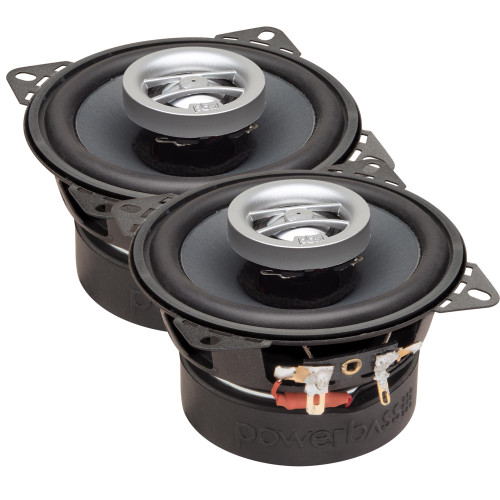 PowerBass L2-402 - 4" Coaxial Speakers 40Wrms / 120Wmax (2-Ohm) - Pair - Used Very Good