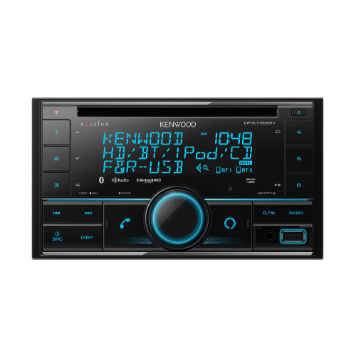 Kenwood eXcelon DPX795BH Bluetooth USB Double DIN CD receiver with a