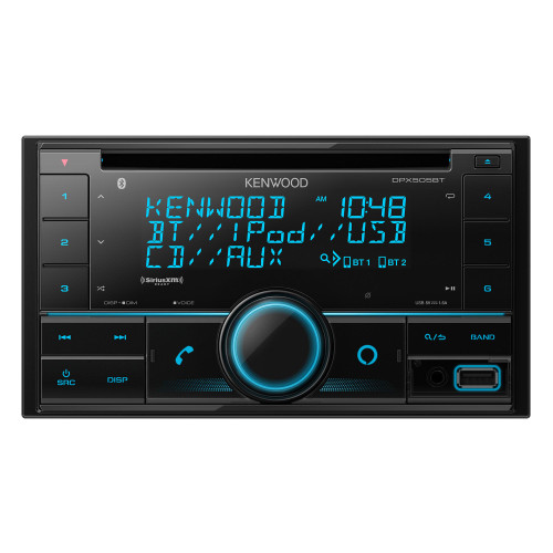 Kenwood DPX505BT Bluetooth USB Double DIN CD receiver with a