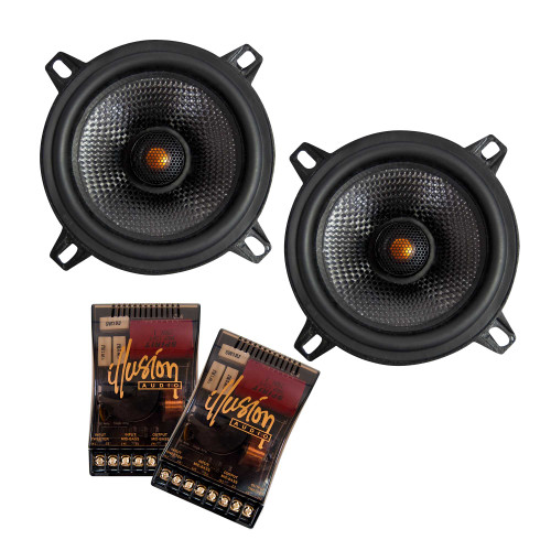 Illusion Audio C4CX 4" Carbon Series Coaxial Speaker Kit - Pair