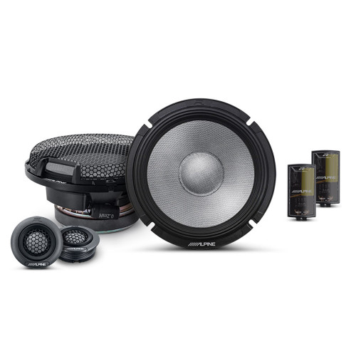 Alpine R2-S65C 6.5" R-Series High-Resolution 2-Way Component Speaker Set, Pair