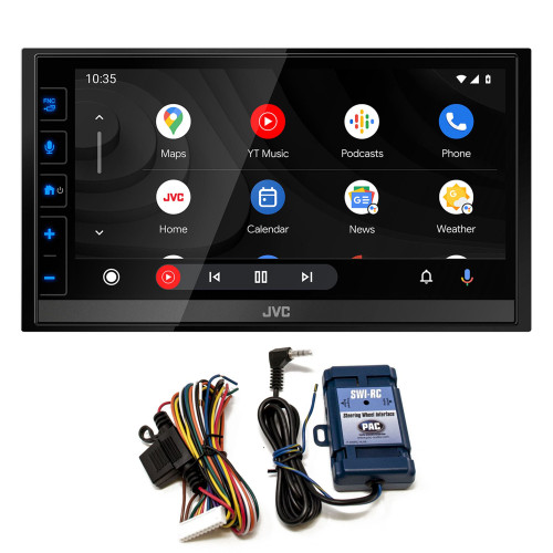 JVC KW-M780BT 6.8" Digital Media Receiver, Compatible With Apple CarPlay / Android Auto with SWI-RC Steering Wheel Interface