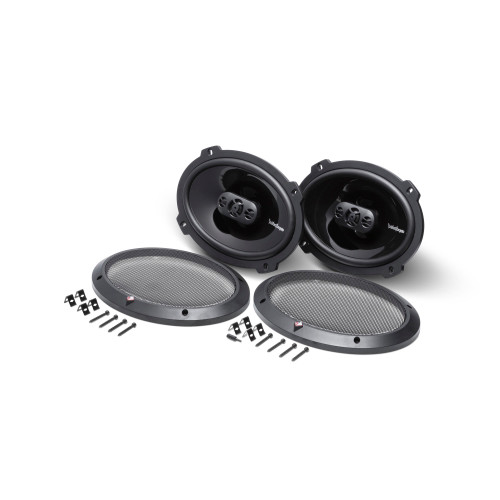 Rockford Fosgate P1694 6x9” Full Range 4-Way- 75 Watts Rms, 150 Watts Peak, Grilles Included - Open Box