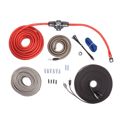 Rockford Fosgate RFK4X Complete Amp Kit: 17ft 4awg Power Wire, 3ft 4awg Ground Wire, 30ft 16awg Spkr Wire, (1) 16ft Twisted Pair Rca, 20ft Remote Wire, Maxi Fuse Holder, 100 Amp Fuse - Used, Open Box