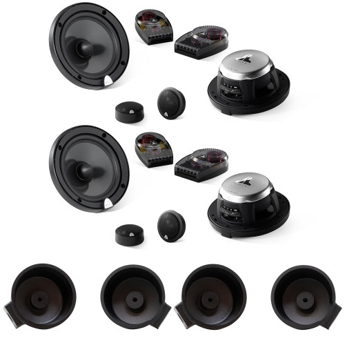 JL Audio C3-600: (2 Pair ) 6-inch Convertible Component/Coaxial Speaker and Tweeter Pods