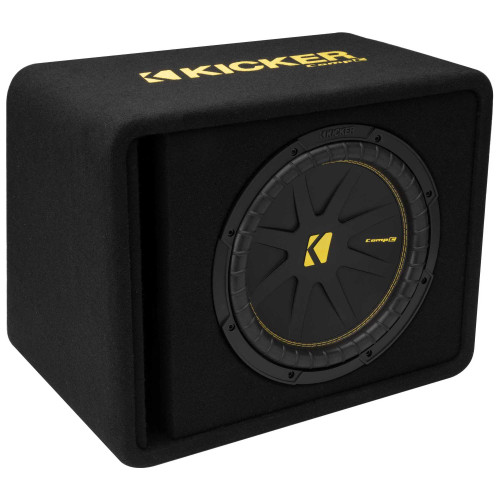 Kicker 50VCWC124 CompC 12-inch Subwoofer in Vented Enclosure, 4-Ohm