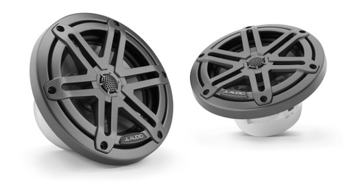 JL Audio M3-650X-S-Gm - M3 6.5" Marine Coaxial Speakers (pair) - Gunmetal Sport Grilles - Open Box