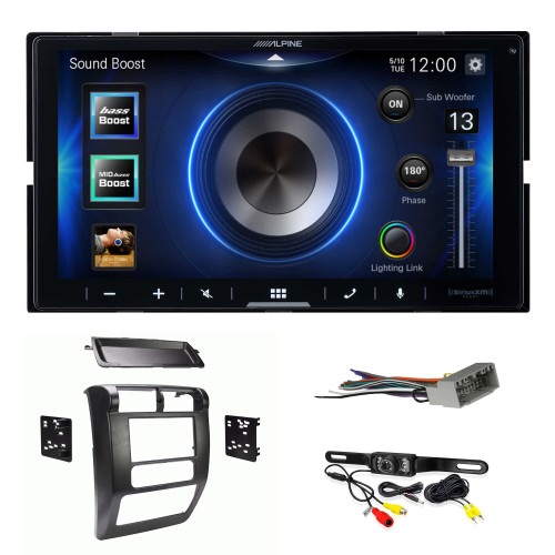 Alpine ILX-W670 7-Inch Mech-less Receiver w/ Metra 03-06 Wrangler Dash Kit, and Wiring Harness