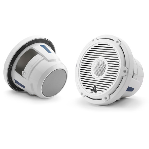 JL Audio M6-880X-C-3Gw 8.8 Inch M6 Marine Coaxial Speaker System, Gloss White, White Tweeter, Classic Grille - Open Box