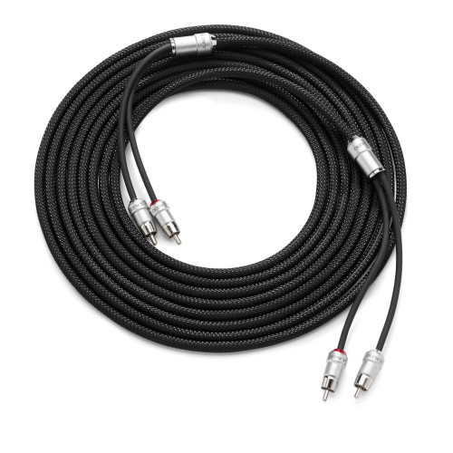 JL Audio XE-BLKAIC2-18 2-Channel Twisted-Pair RCA Audio Interconnect w/ Machined Connectors - 18 ft. / 5.49 m - Open Box