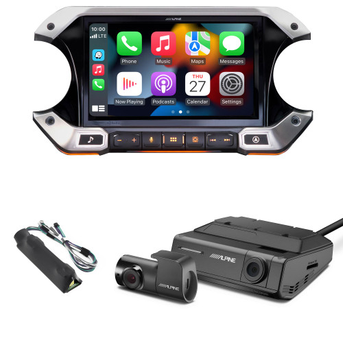 Alpine JL Wrangler i509-WRA-JL 9-inch Weather-Resistant Digital Media Receiver with CarPlay Android Auto, Premium Audio Intergration and Dash Camera Bundle