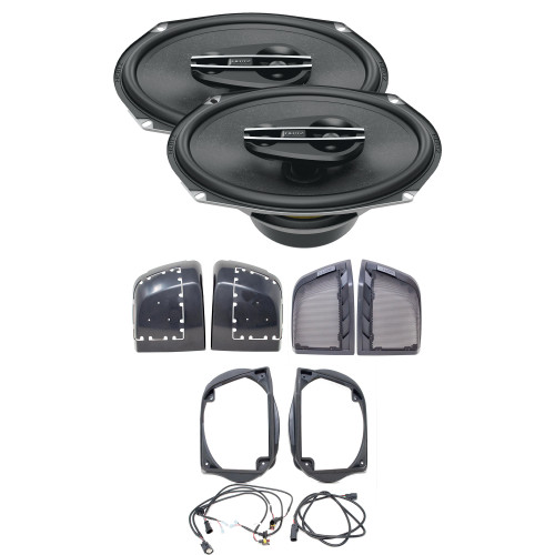 Hertz CX 690 6X9" 300 W Coaxial Speakers with HD14H Motorcycle Lid Kit with wires