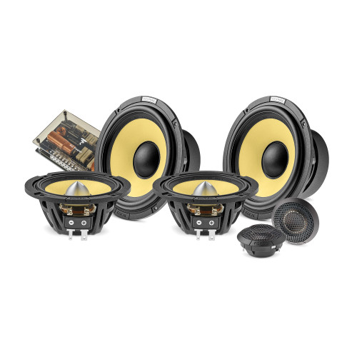 Focal ES 165 KX3E - K2 EVO 6.5" 3-Way Component Speaker Kit with FRAK Tweeters - Pair