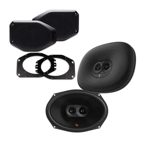MB Quart JE1-169SB 6"x9" rear soundbar speaker adapter kit Compatible with select Wrangler JL and Gladiator vehicles With Infinity REF-9632IX Reference 6x9 Inch Two-way Car Audio Speakers