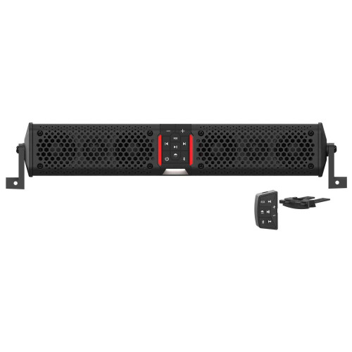 Wet Sounds STEALTH XT 6-B - All-In-One IP67 Weatherproof 300-Watt Amplified Bluetooth 6-Speaker Soundbar With Remote - Black - Used Acceptable