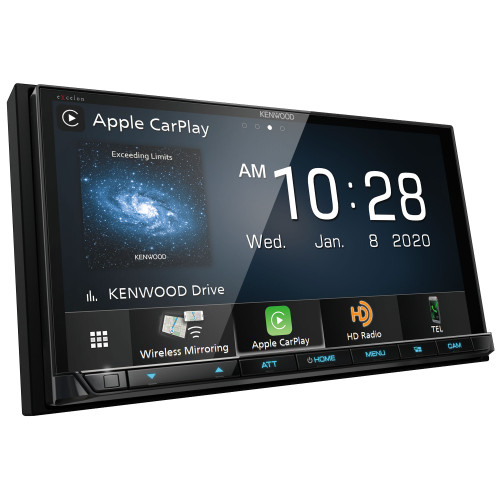 Kenwood DMX907S MultiMedia Receiver (No CD) Compatible With Apple CarPlay & Android Auto - Used Acceptable