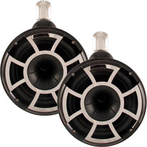 Wet Sounds REV 8 Fixed Clamp Tower Speakers - Black (Pair)
