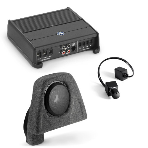 JL Audio VW MK5 GTI / Rabbit / R32 Stealthbox and Amp Bundle, 2006-2013 Volkswagen GTI / Rabbit / R32 (A5) 2dr/4dr subwoofer audio upgrade