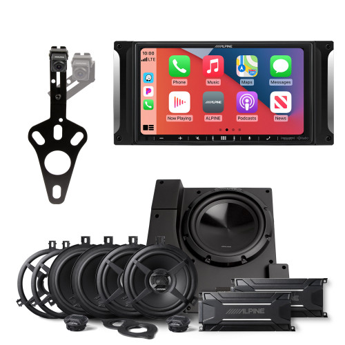 Alpine i407-WRA-JK 7in in-Dash Digital Receiver with Alpine PSS-22WRA Direct Fit Sound System Compatible with 2011-2017 Wrangler JK Unlimited & HCE-RCAM-WRA Wrangler Spare Tire Camera