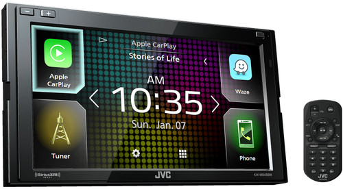 JVC KW-M845BW Compatible with CarPlay, Wireless Android Auto 2-DIN AV Receiver (No CD Drive)