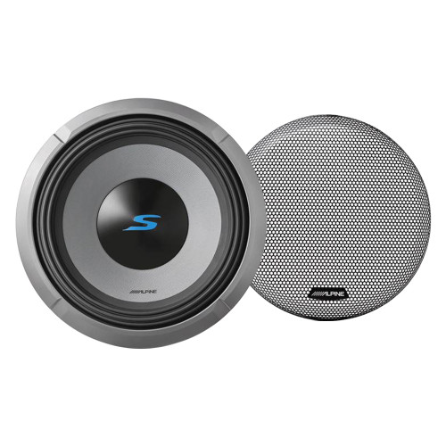 Alpine S2-W12D2 12" S-Series Dual 2 Ohm Car Subwoofer & KTE-12G.3 Grille Bundle