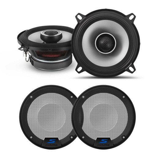 Alpine S2-S50 S-Series 5.25" Coaxial & KTE-S50G 5.25" S-Series Speaker Grill Bundle