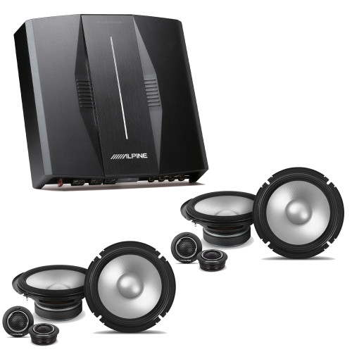 Alpine PXE-C80-88 OPTIM8 8-Channel Hi-Res Digital Sound Processor Amplifier w/ (2) S2-S65C 6.5" Component Bundle